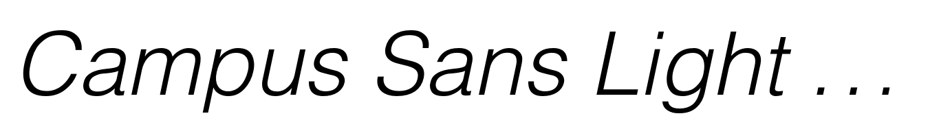 Campus Sans Light Italic